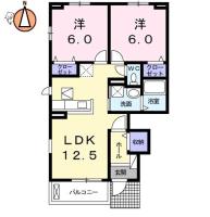プレジール A 101間取り図