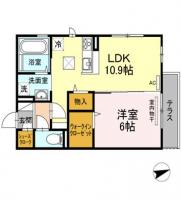 (仮)D-room住吉II 101間取り図