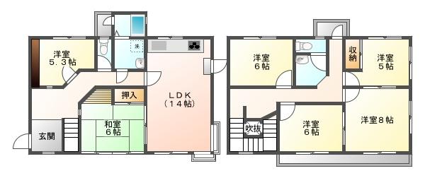 徳島市国府町和田の賃貸一戸建て 国府町和田 一戸建て 6ldk A ハウスマイル徳島店