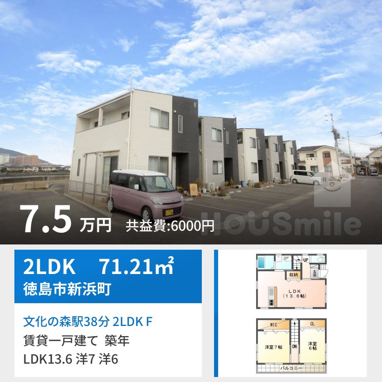 文化の森駅38分 2LDK F