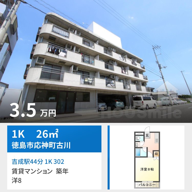 吉成駅44分 1K 302
