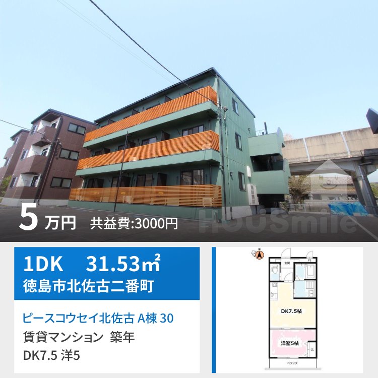 ピースコウセイ北佐古 A棟 305