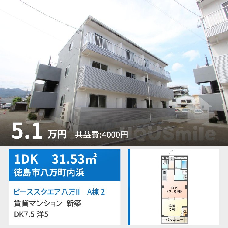 ピーススクエア八万II A棟 201