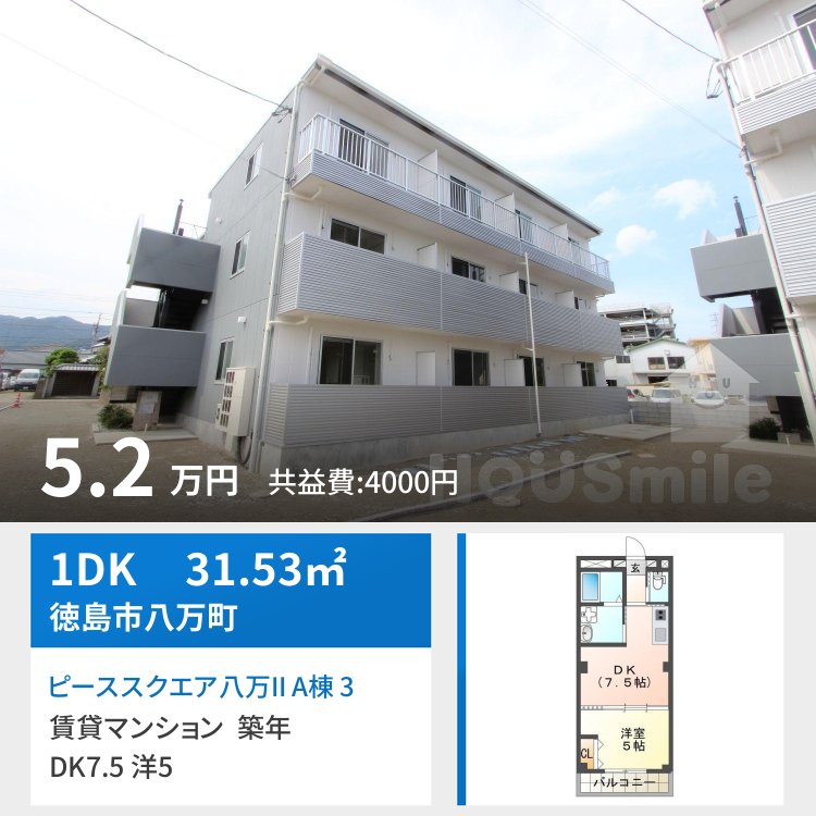 ピーススクエア八万II A棟 303