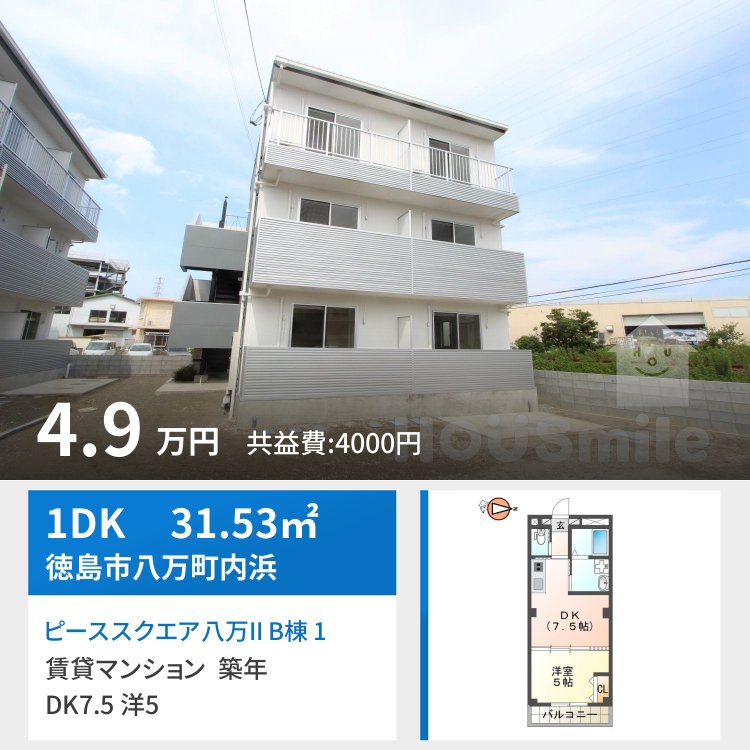 ピーススクエア八万II B棟 102