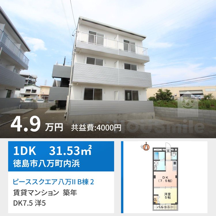ピーススクエア八万II B棟 201
