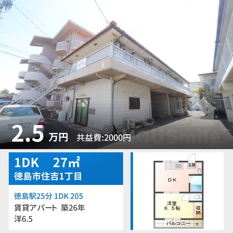 徳島駅25分 1DK 205