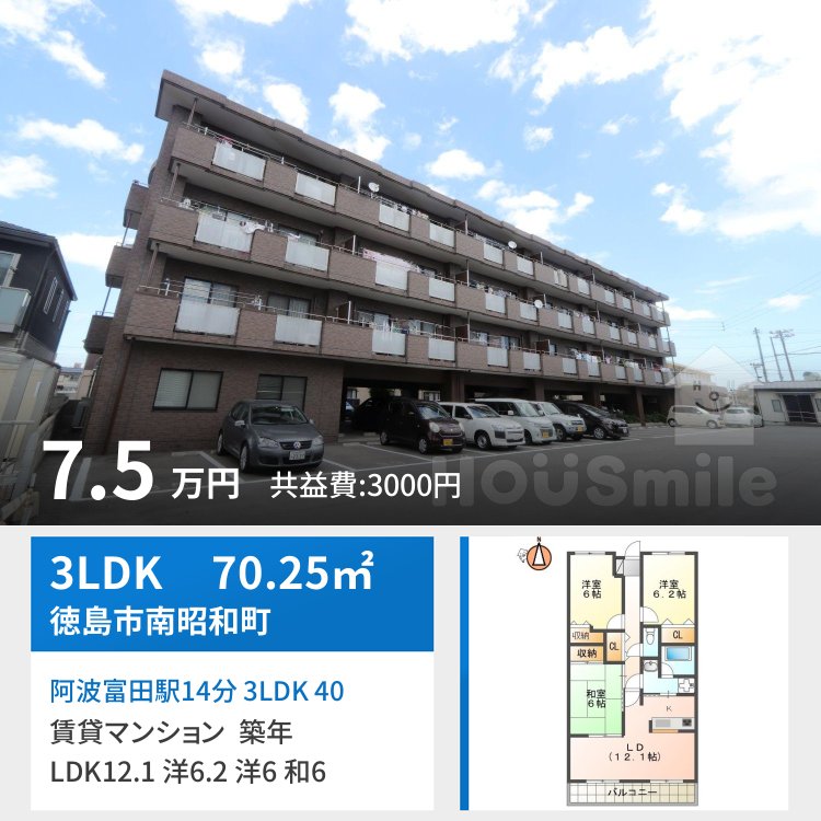 阿波富田駅14分 3LDK 405