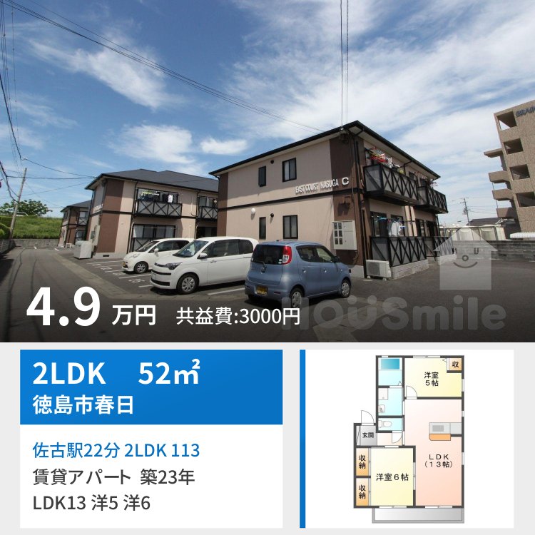 佐古駅22分 2LDK 113