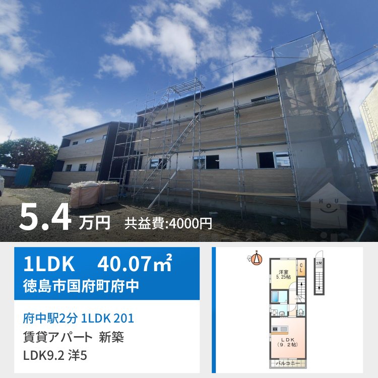 府中駅2分 1LDK 201