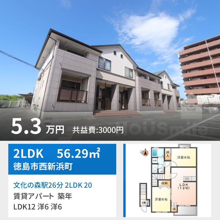 文化の森駅26分 2LDK 205