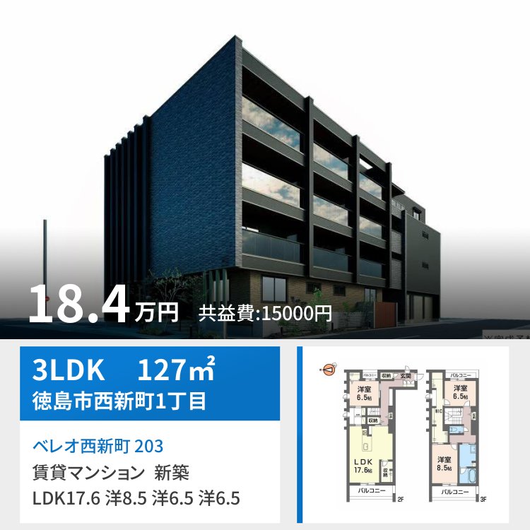 ベレオ西新町 203