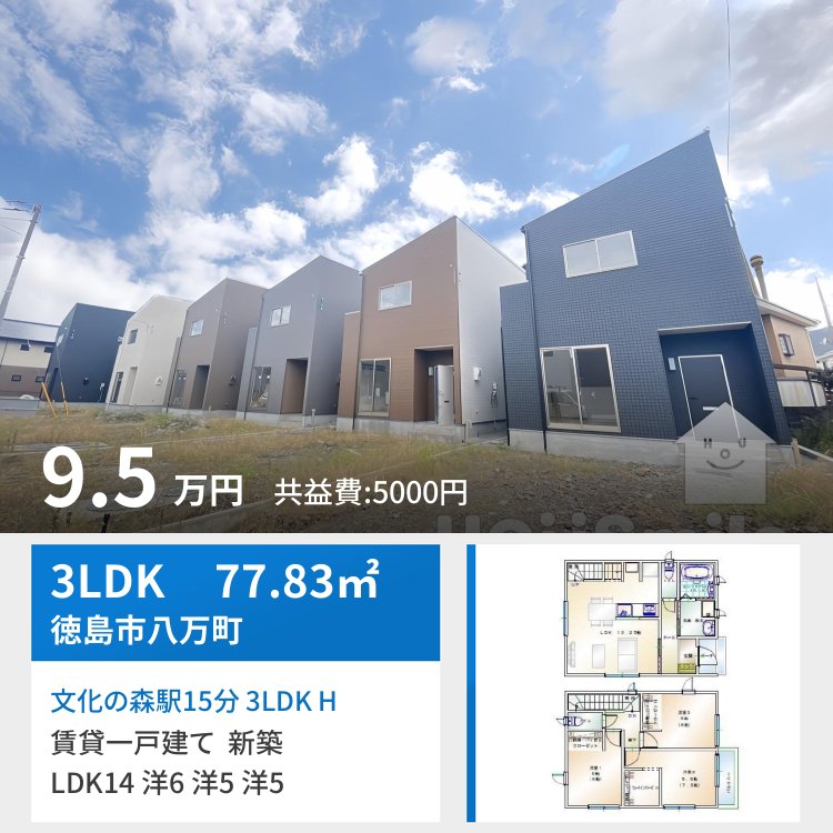 文化の森駅15分 3LDK H