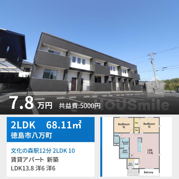 文化の森駅12分 2LDK 103