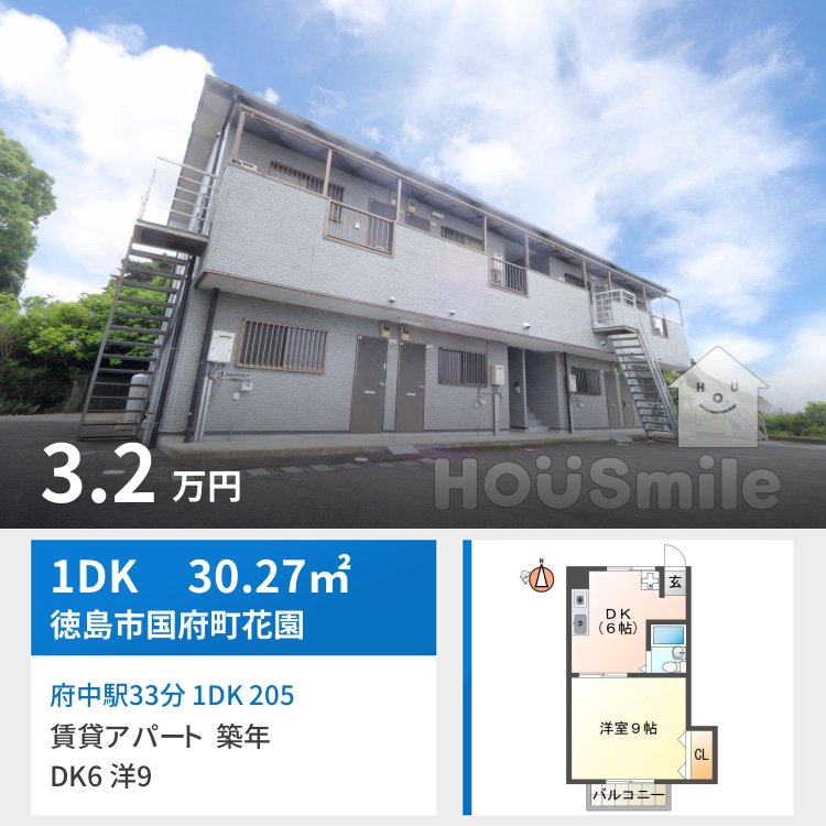 府中駅33分 1DK 205
