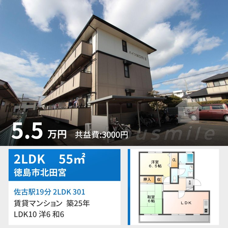 佐古駅19分 2LDK 301