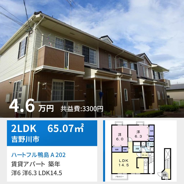 ハートフル鴨島 A 202