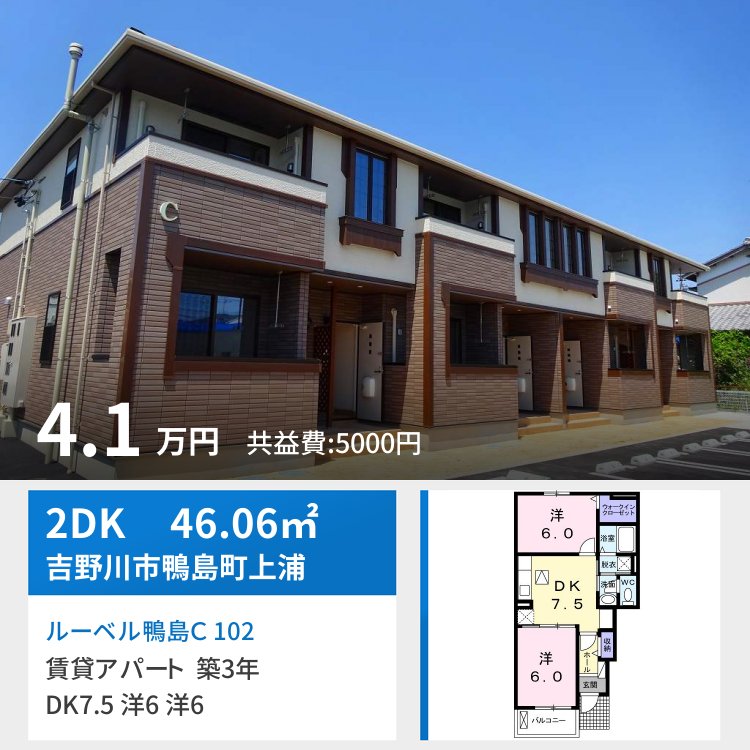 ルーベル鴨島C 102