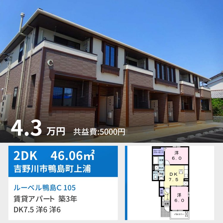 ルーベル鴨島C 105