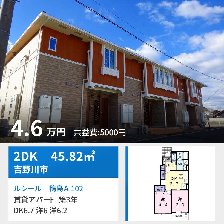 ルシール 鴨島A 102