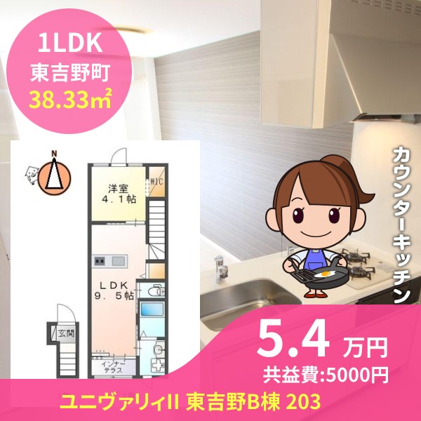 ユニヴァリィII 東吉野B棟 203