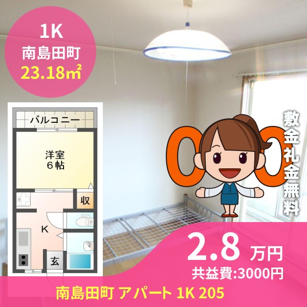 南島田町 アパート 1K 205