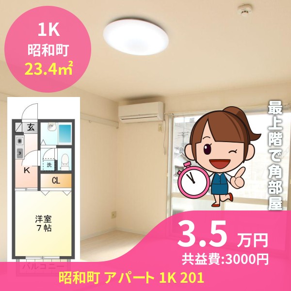 昭和町 アパート 1K 201
