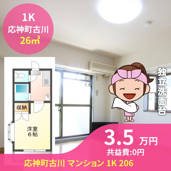 応神町古川 マンション 1K 206