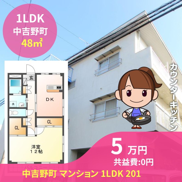 中吉野町 マンション 1LDK 201