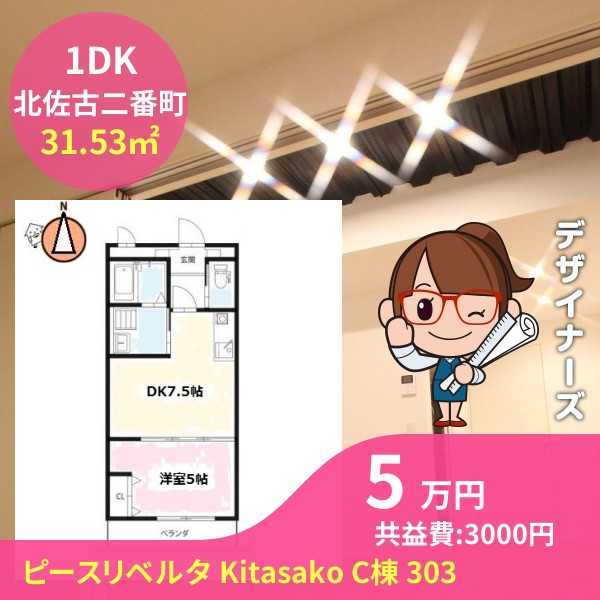 ピースリベルタ Kitasako C棟 303