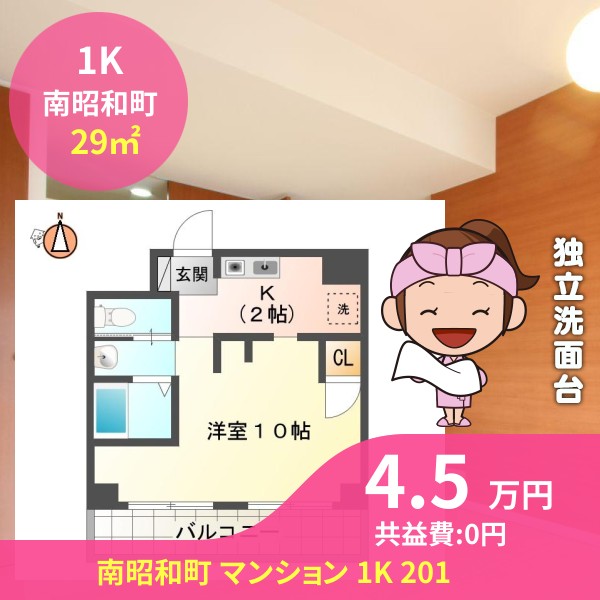 南昭和町 マンション 1K 201