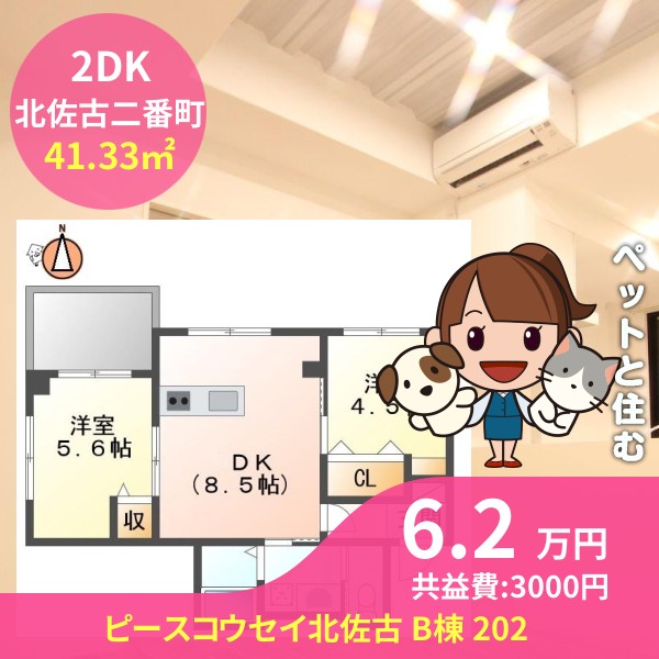 ピースコウセイ北佐古 B棟 202