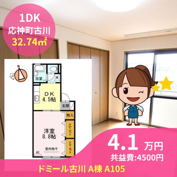 ドミール古川 A棟 A105