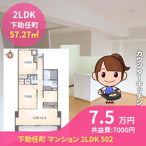 下助任町 マンション 2LDK 502