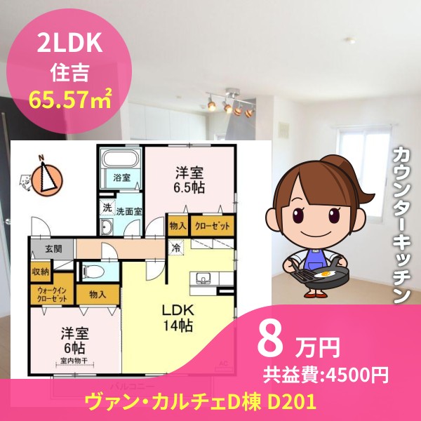 ヴァン・カルチェD棟 D201