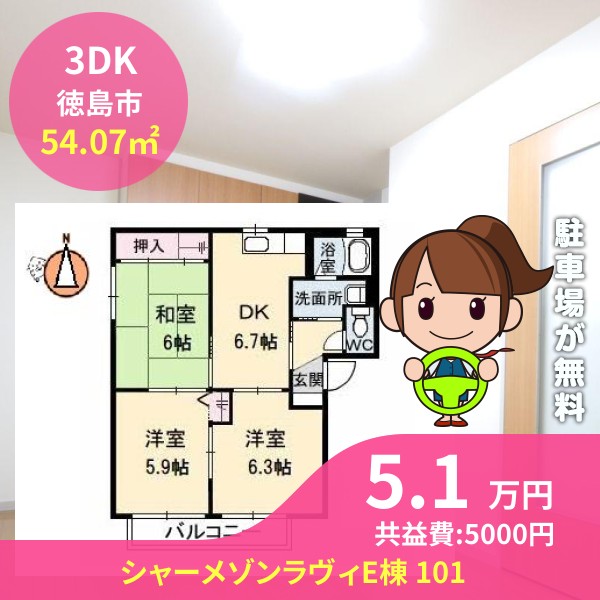 シャーメゾンラヴィE棟 101