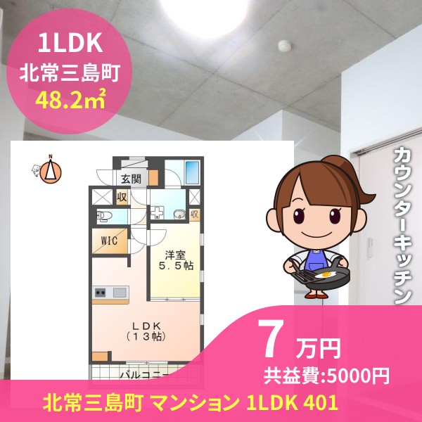 北常三島町 マンション 1LDK 401