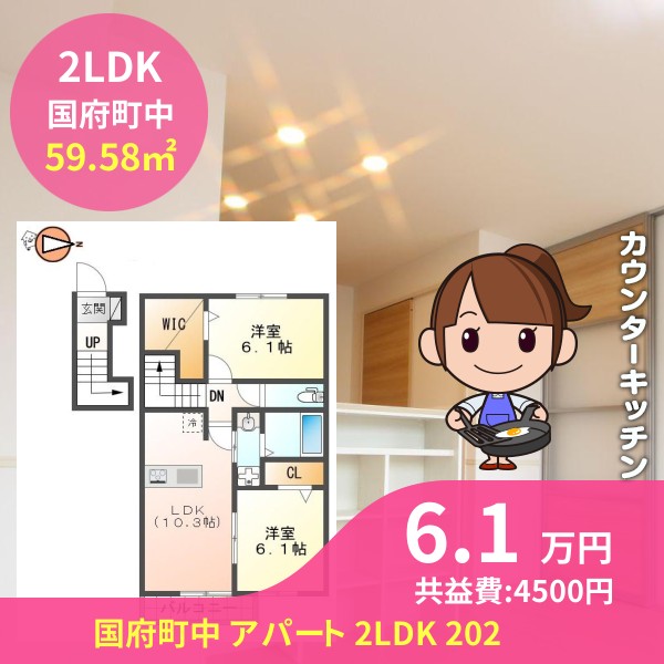 国府町中 アパート 2LDK 202