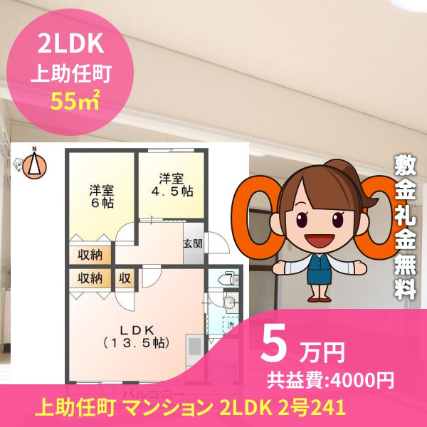 上助任町 マンション 2LDK 2号241