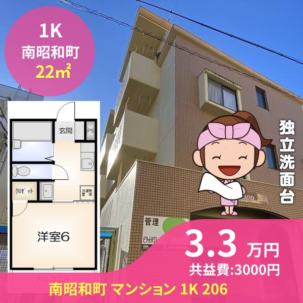 南昭和町 マンション 1K 206