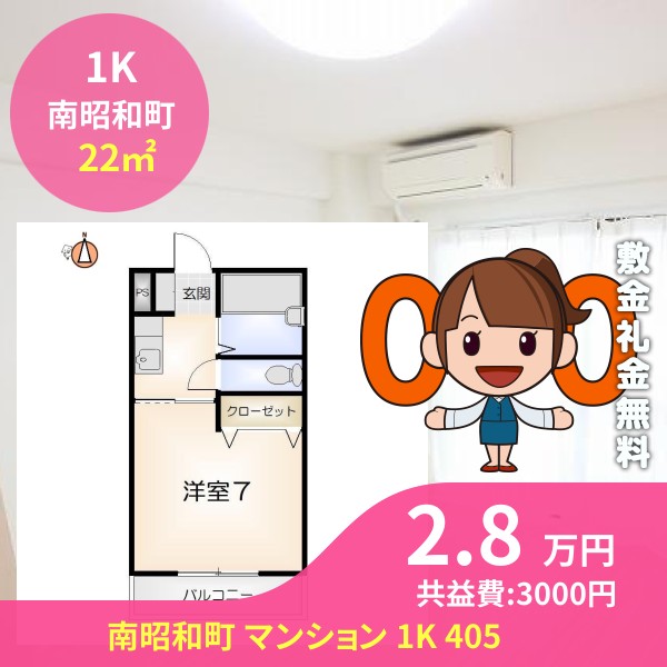 南昭和町 マンション 1K 405