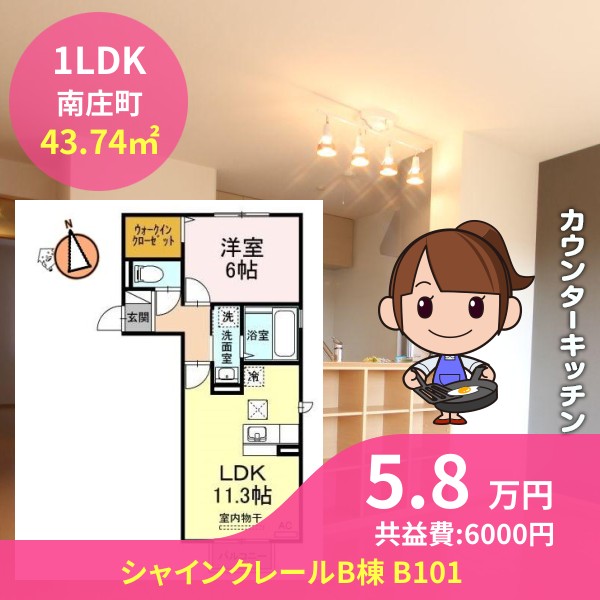 シャインクレールB棟 B101