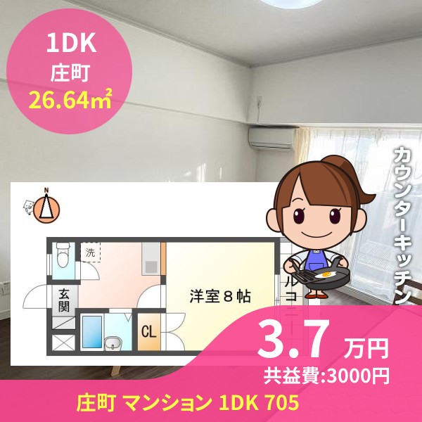 庄町 マンション 1DK 705