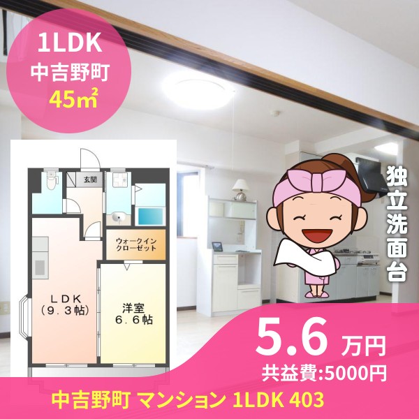中吉野町 マンション 1LDK 403