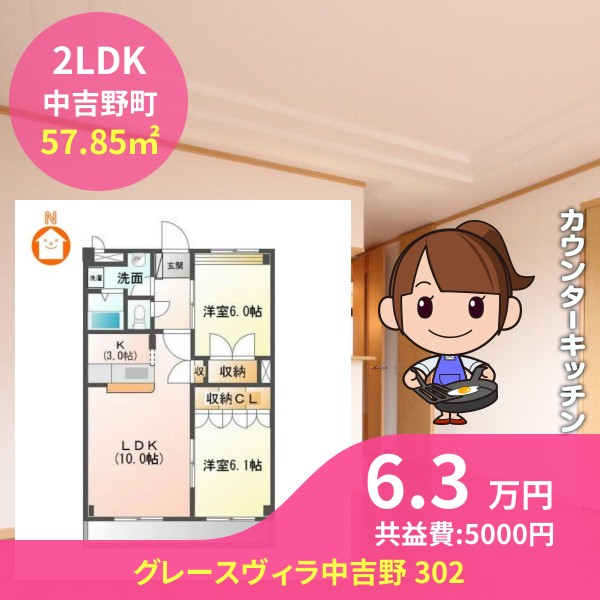 グレースヴィラ中吉野 302