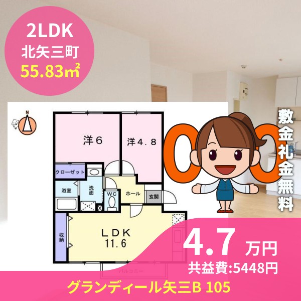 グランディール矢三B 105