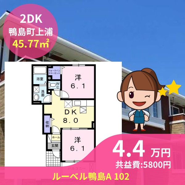 ルーベル鴨島A 102