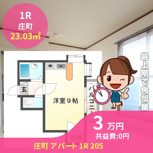 庄町 アパート 1R 205