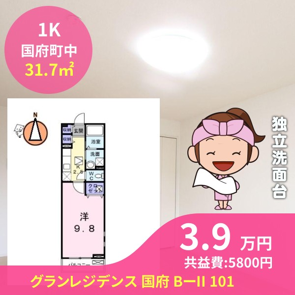 グランレジデンス 国府 BーII 101