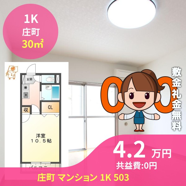 庄町 マンション 1K 503